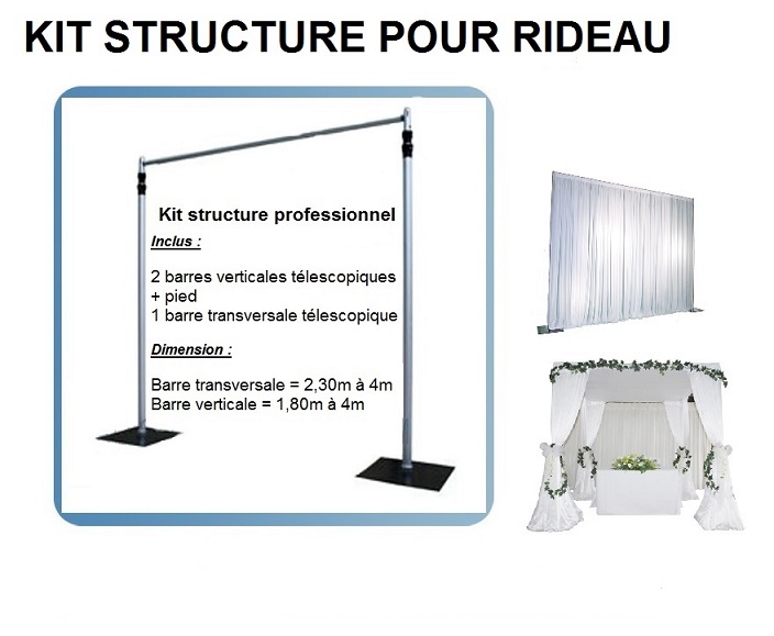 Portique décoratif pour rideaux