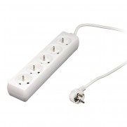 Boitier secteur multiprise blanc 5 prises 220 v 16 amp