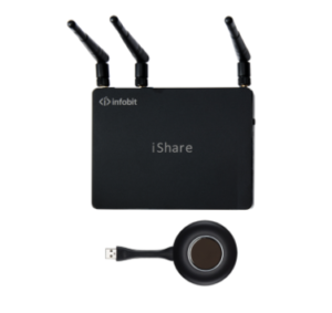Système de présentation sans fil Infobit – iShare 201A, double-affichage, USB-A inclus