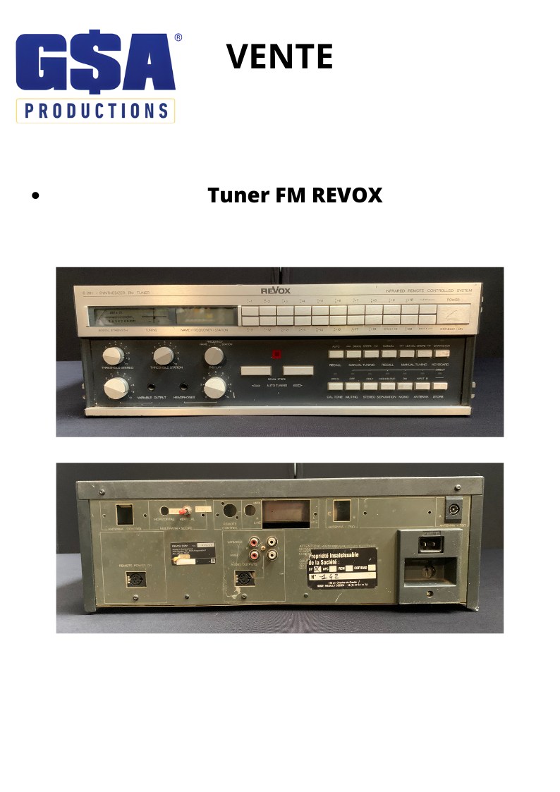 Tuner Revox de collection