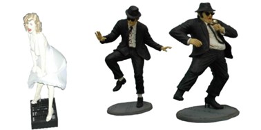 Statues Blues Brothers et Marilyn Monroe