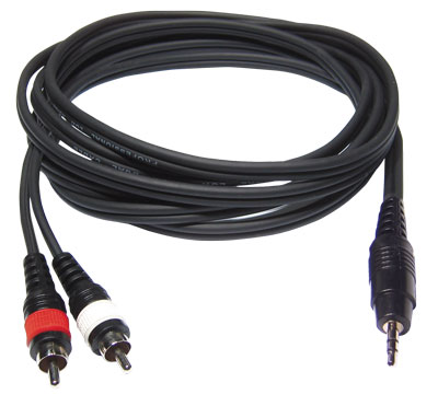 Cordon ordinateur mini jack RCA
