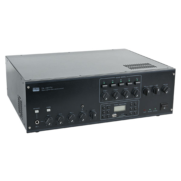 ZA-240VTU Zone-amp avec tuner, USB et contrôle du volume 100 V 240 W