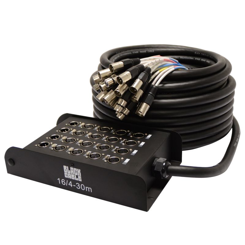BOITIER DE SCENE CABLE XLR16/4 black cable