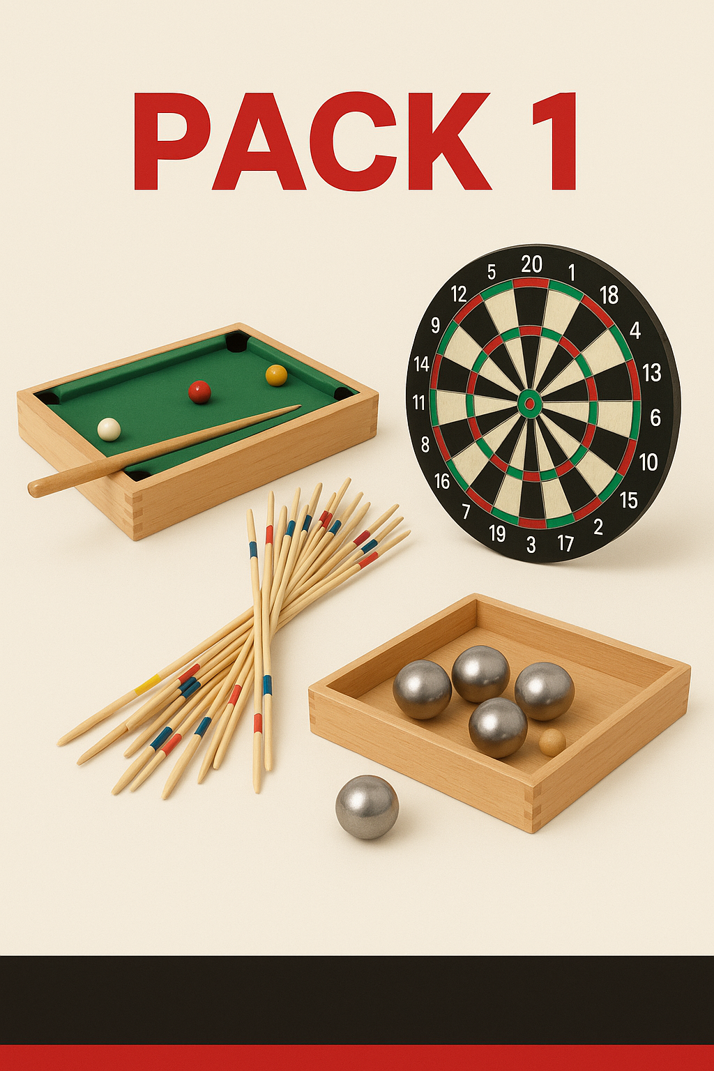 pack 1 jeux en bois